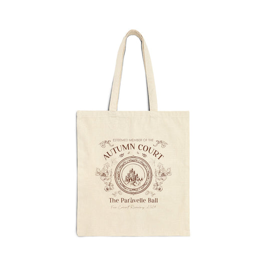 Autumn Court Cotton Canvas Tote Bag